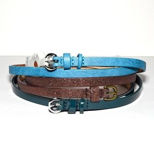 3 NWT & NWOT Old Navy + Other Bright Skinny Belts